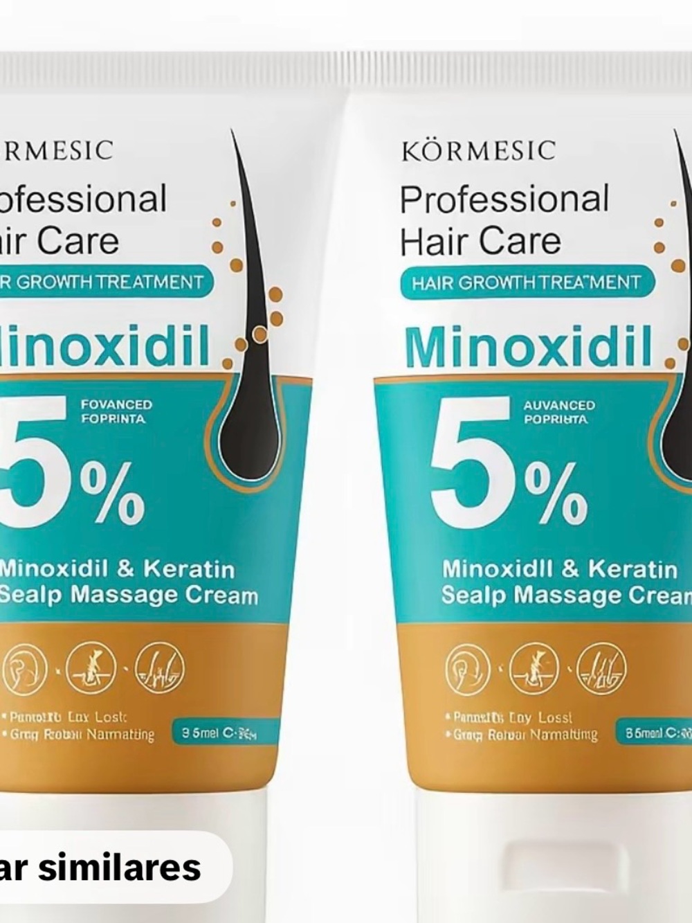 Körmesic Minoxidil 5% Scalp Massage Cream - Turquoise & Gold